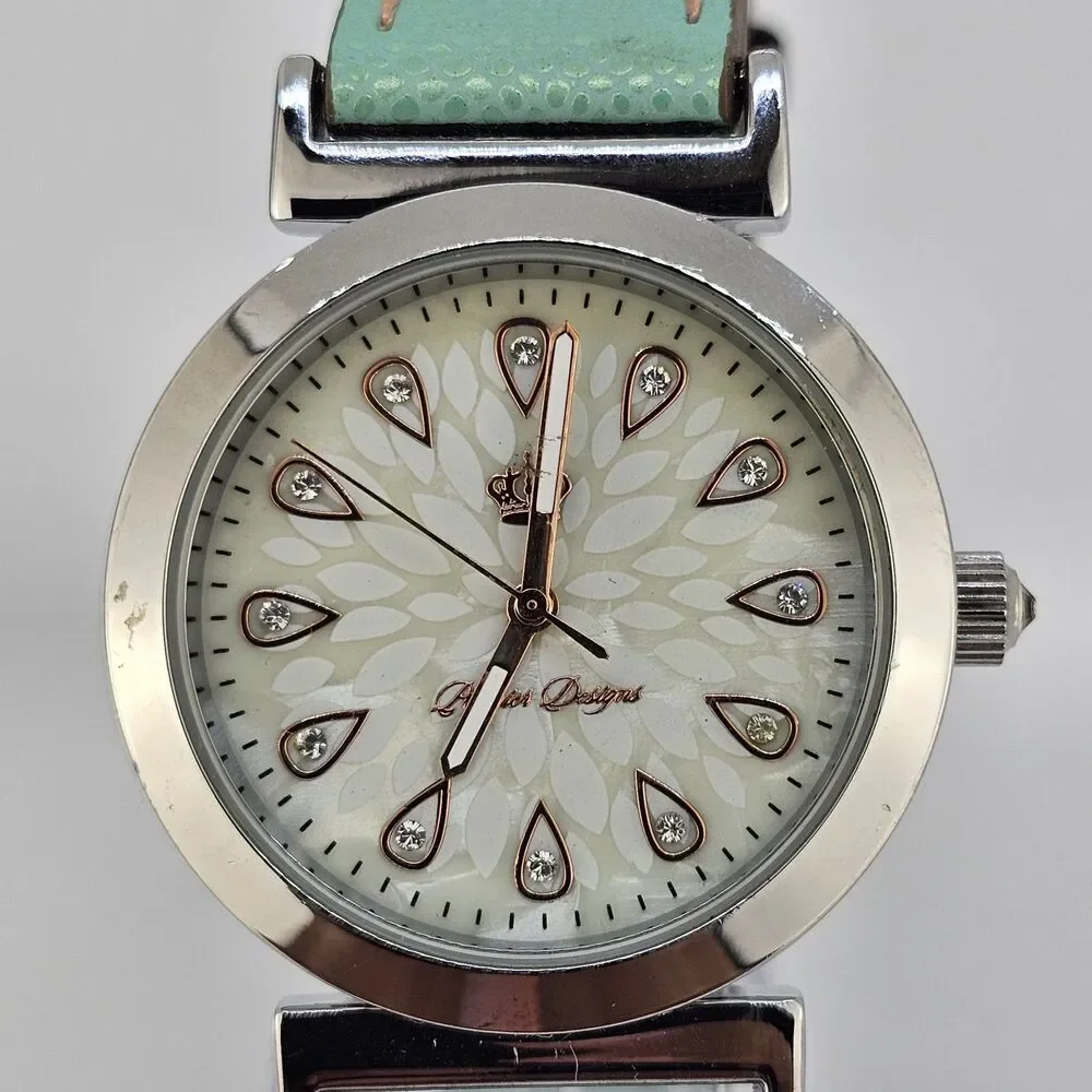 Premier Designs Women Watch Reversible Bands‎ 35MM Brown Green Bands New Battery
